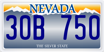 NV license plate 30B750