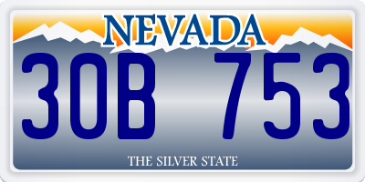 NV license plate 30B753