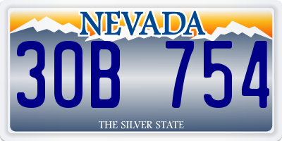 NV license plate 30B754