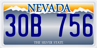 NV license plate 30B756