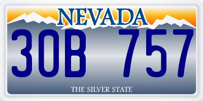 NV license plate 30B757