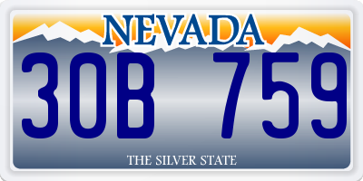 NV license plate 30B759