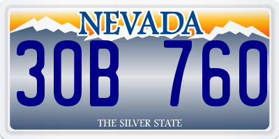 NV license plate 30B760