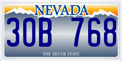 NV license plate 30B768