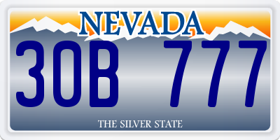 NV license plate 30B777