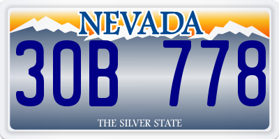 NV license plate 30B778