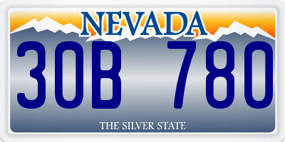 NV license plate 30B780