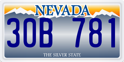 NV license plate 30B781