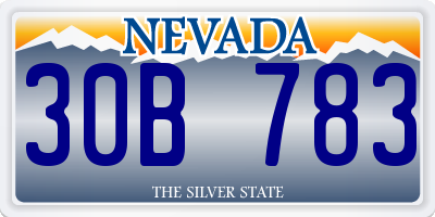 NV license plate 30B783