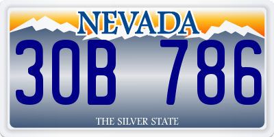 NV license plate 30B786