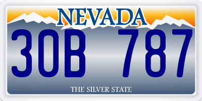 NV license plate 30B787