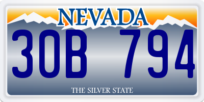 NV license plate 30B794