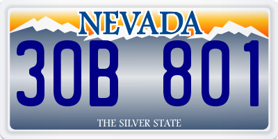NV license plate 30B801