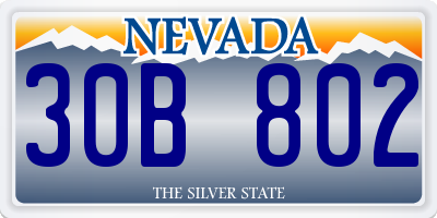 NV license plate 30B802