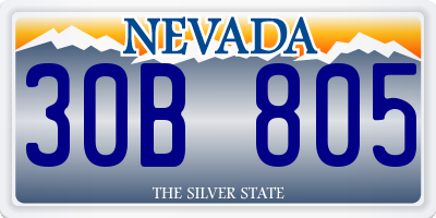 NV license plate 30B805