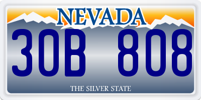 NV license plate 30B808