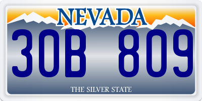 NV license plate 30B809