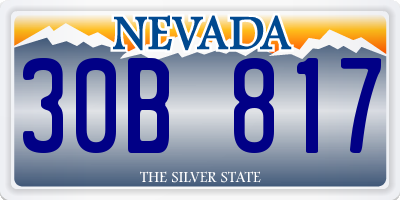 NV license plate 30B817