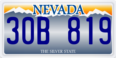 NV license plate 30B819