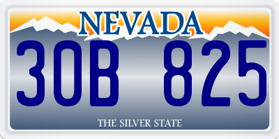 NV license plate 30B825