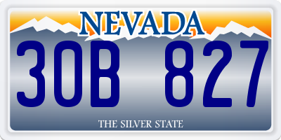 NV license plate 30B827
