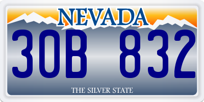 NV license plate 30B832