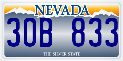 NV license plate 30B833
