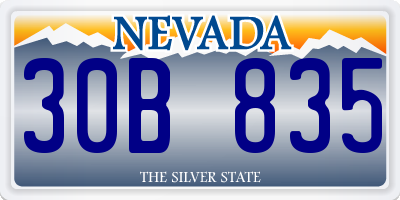 NV license plate 30B835