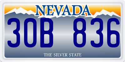 NV license plate 30B836