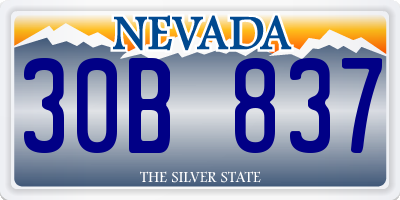 NV license plate 30B837