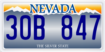NV license plate 30B847