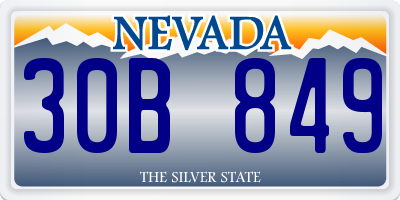 NV license plate 30B849