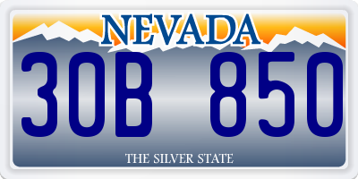 NV license plate 30B850