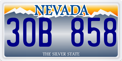 NV license plate 30B858