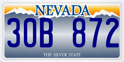 NV license plate 30B872