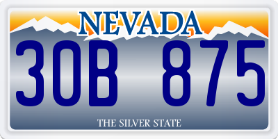 NV license plate 30B875