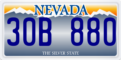 NV license plate 30B880