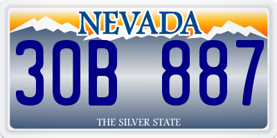 NV license plate 30B887