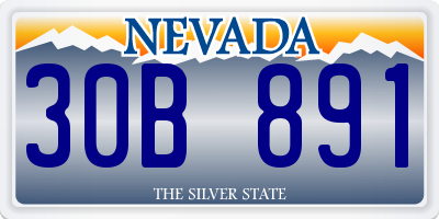 NV license plate 30B891