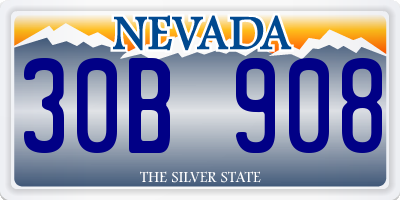 NV license plate 30B908
