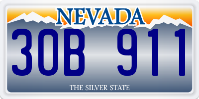 NV license plate 30B911