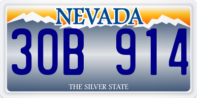 NV license plate 30B914