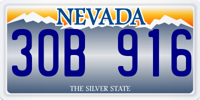 NV license plate 30B916