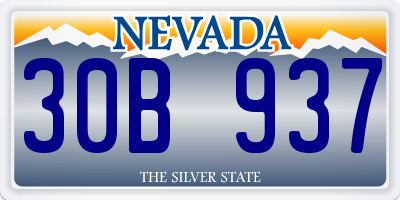 NV license plate 30B937