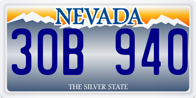 NV license plate 30B940