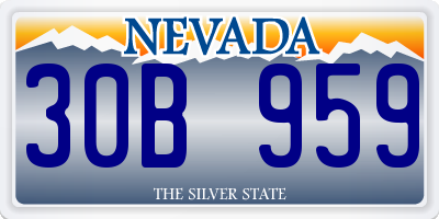 NV license plate 30B959