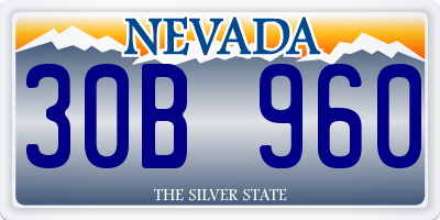 NV license plate 30B960