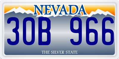 NV license plate 30B966