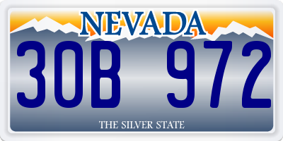 NV license plate 30B972