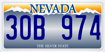 NV license plate 30B974